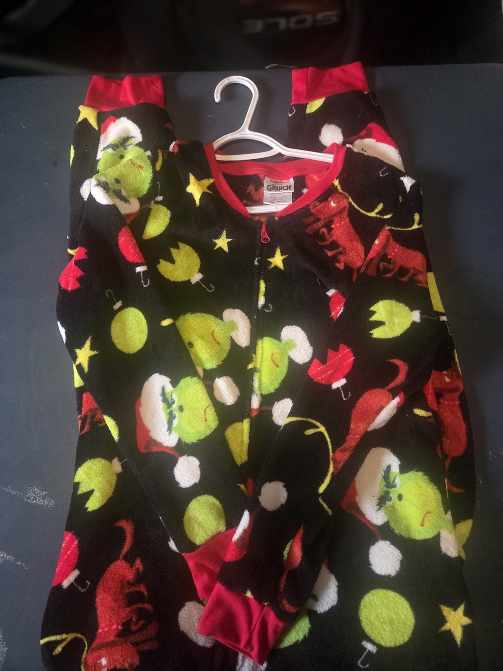 Universal Dr. Seuss Character Fleece Onesie - Red, Black & Green